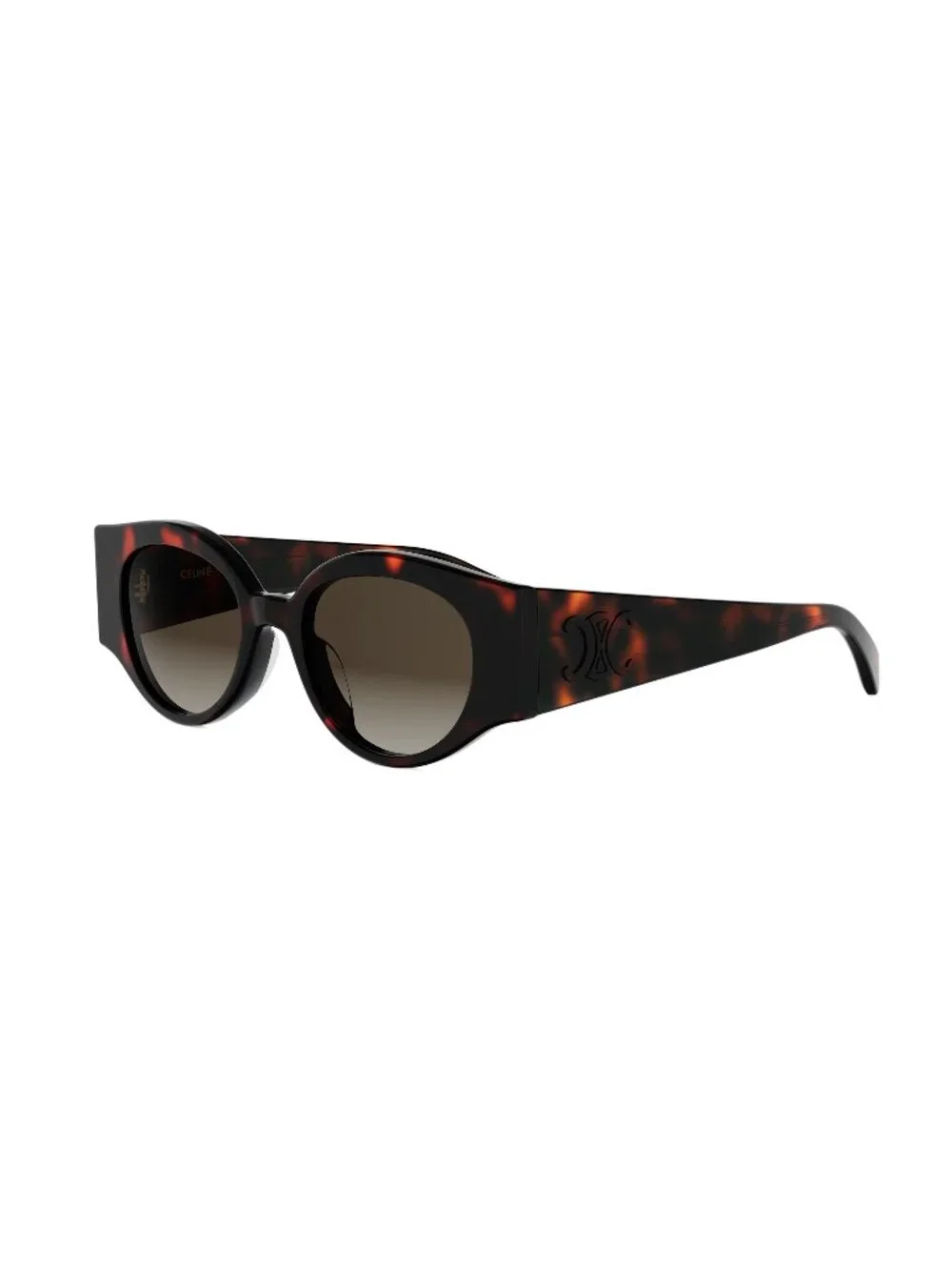 New CELINE Women's Sunglasses Acetate Frame TRIOMPHE STAMP CL40341U 52F 50 Round